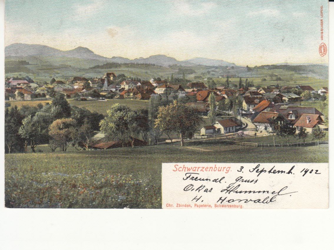 Cartoline postali: Schwarzenburg 1902 – Usato da Bürglen TG venduto da StampGraf