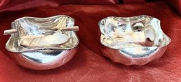  Design Set  versilb. Aschenb.& Schale  Mid Century 