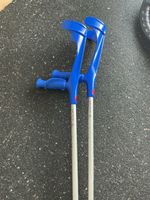 Unterarmgehstützen Set blau höhenverstellbar 