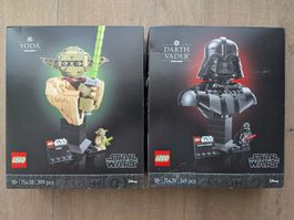 Lego 75438 Yoda Bust & 75439 Darth Vader Bust [neu&OVP]