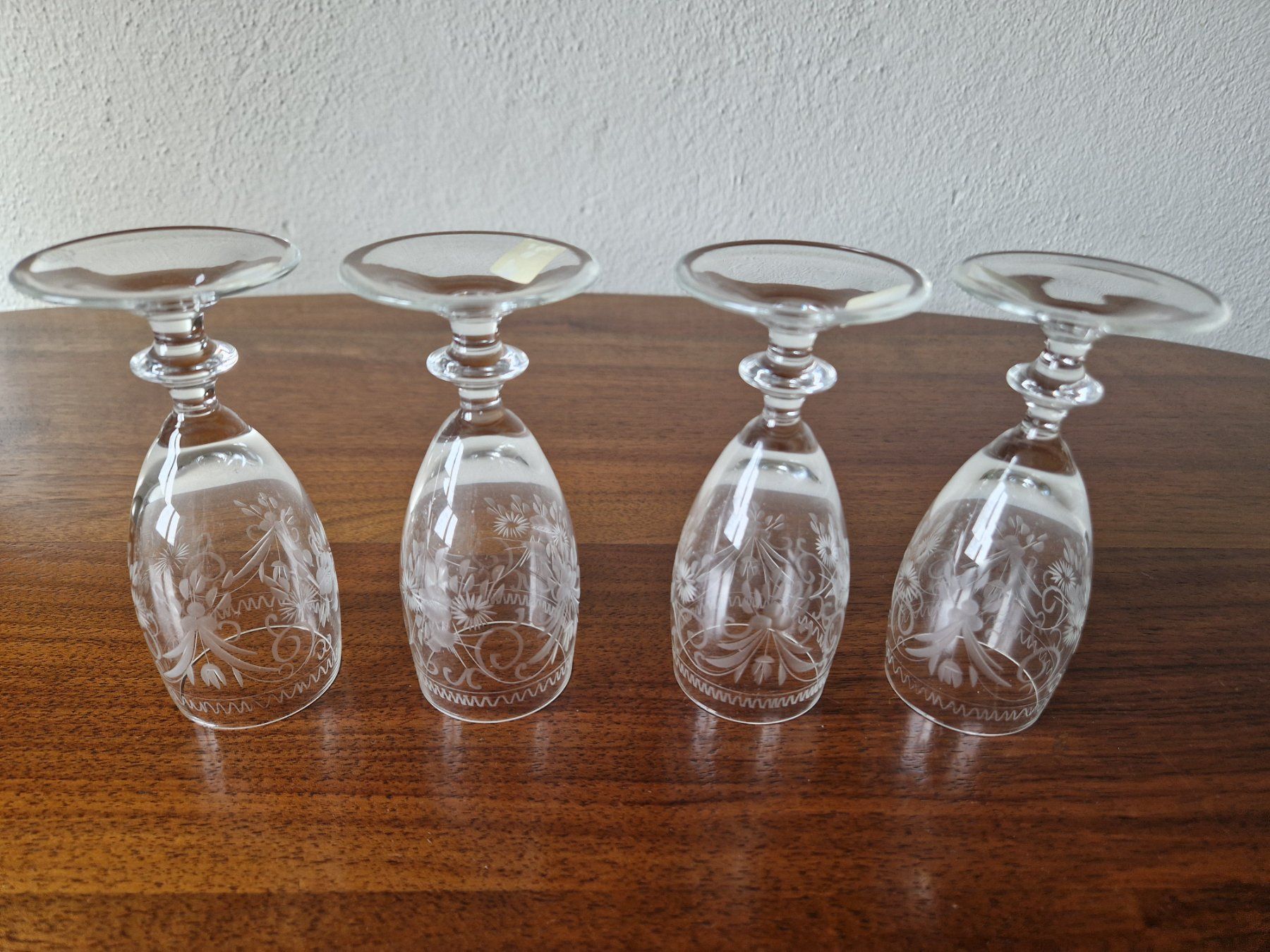 Bicchieri: 4 Theresienthalgläser , Radgravour, Grappa, Schnaps – Nuovo (secondo la descrizione) da Bern venduto da Antikbatik 3