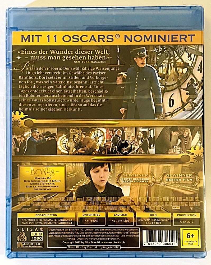 Tous les DVDs: Hugo Cabret - Blu-ray - Originalverpackt! – Neuf avec emballage d'origine à Duggingen par nad_6yzh 1