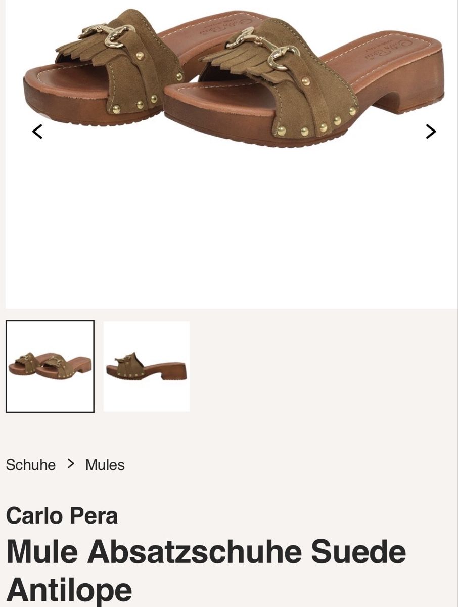 Damenschuhe: Mule Absatzschuhe Suede Antilope – Gebraucht aus Zürich von eli8 8