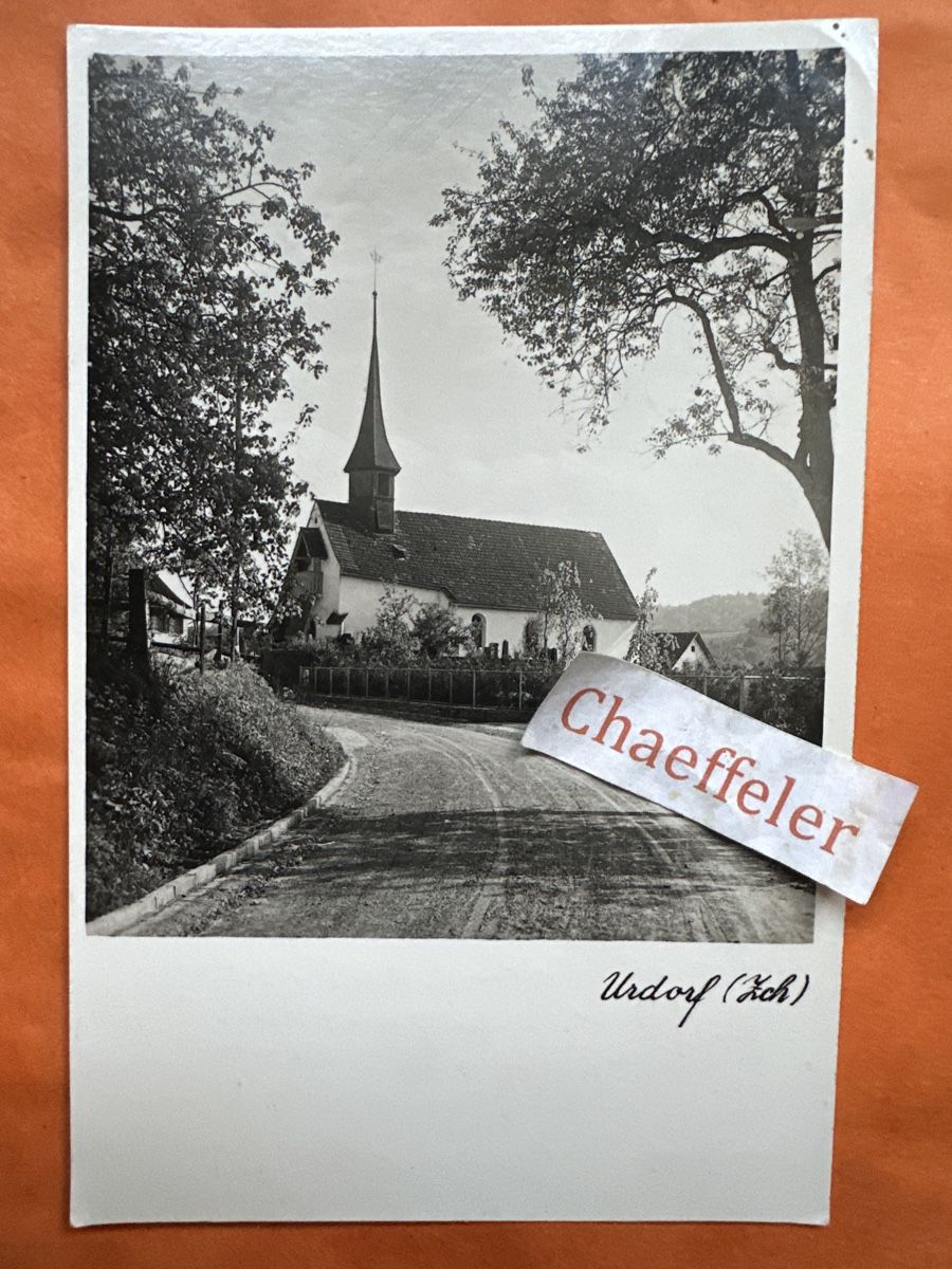Cartoline postali: 1949 Urdorf ZH, Kirche – Usato da Zürich venduto da Chaeffeler