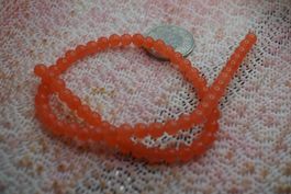 Kugel Strang echte RedQuarz  look 6mm Imitat Quarz&Zinnoxid