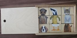 Kinderpuzzle aus Holz 12 Tiere