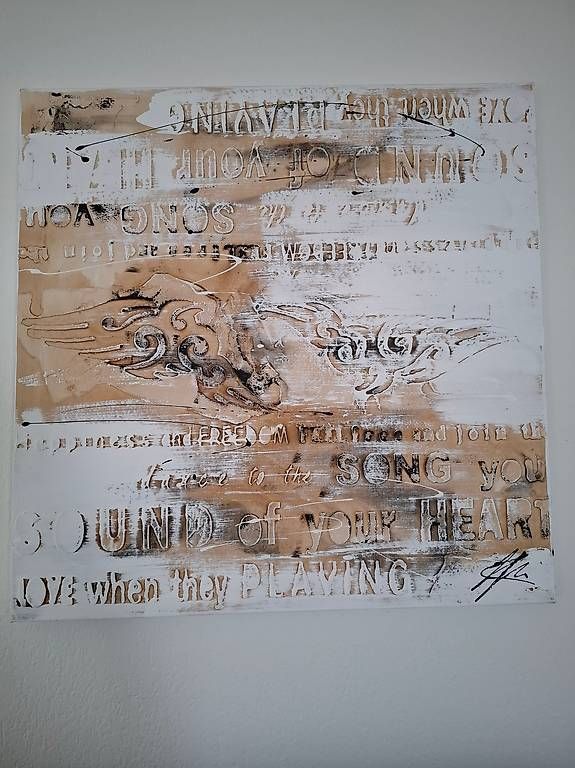 Gemälde: Handgemaltes Scripture - 70x70cm – Gebraucht aus Winterthur von erl_6kk7