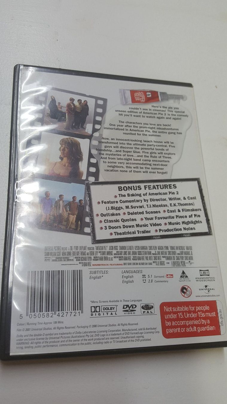 Tutti i DVDs: DVD American Pie 2 – Usato da Dierikon venduto da sanpaplo 1