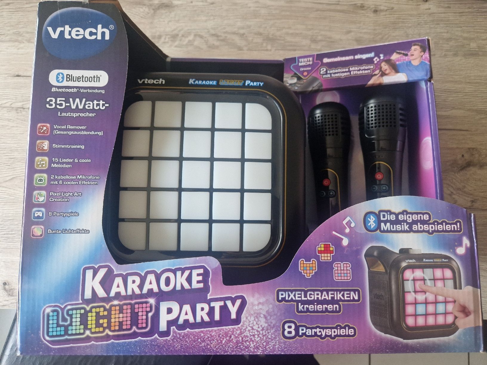 Vtech Giocattoli: Système karaoké VTech LightParty avec deux micros / Allemand – Nuovo e nell'imballaggio originale da Yverdon-les-Bains venduto da car_2nzz