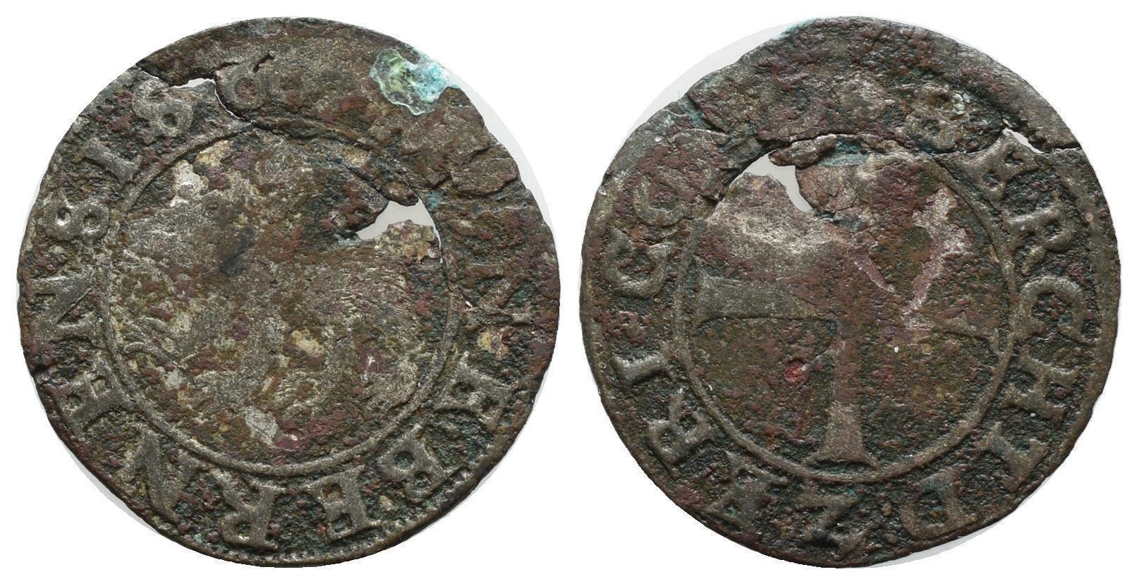 Tutti le monete: Bern Kreuzer 1566  Loch  /3679 – Usato da Trimbach venduto da Solothurn1