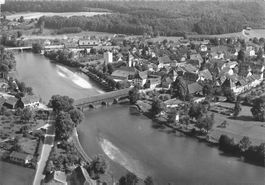 Wangen an der Aare (BE) Fliegeraufnahme mit der gedeckten G