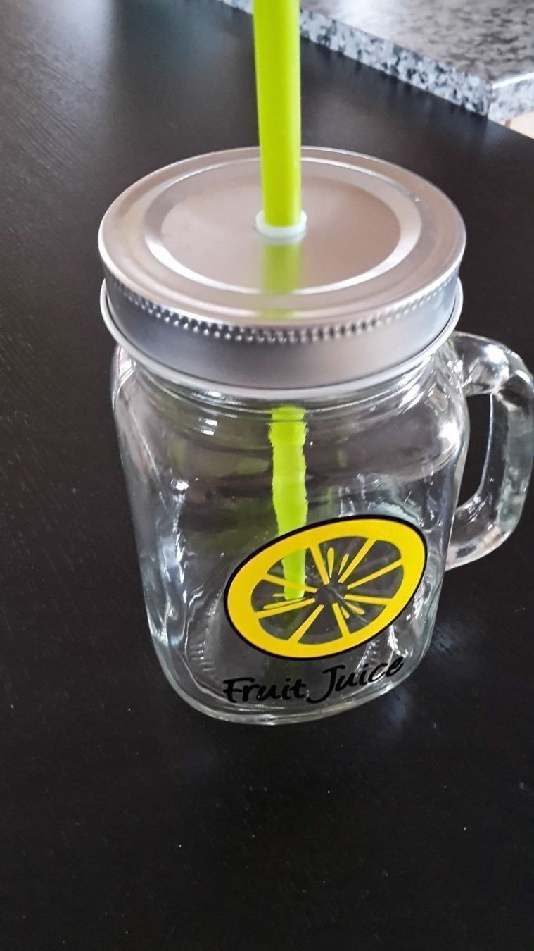 Bicchieri: Smoothie-Glas mit Deckel und Trinkhalm – Nuovo (secondo la descrizione) da Salvenach venduto da soleil_27 1