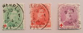 Belgien Rotes Kreuz 1914 gestempelt