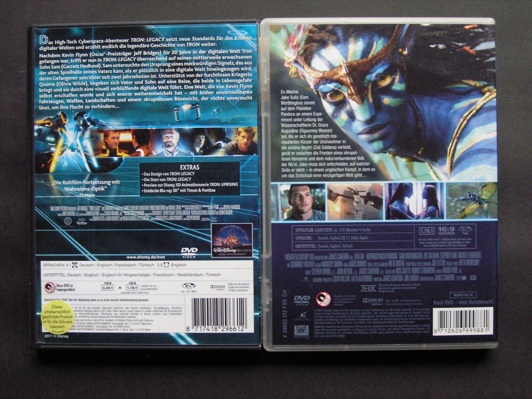 Tous les DVDs: AVATAR  + TRON LEGACY 2 DVD-Disc Set – D'occasion à Zuzwil SG par vette13 1