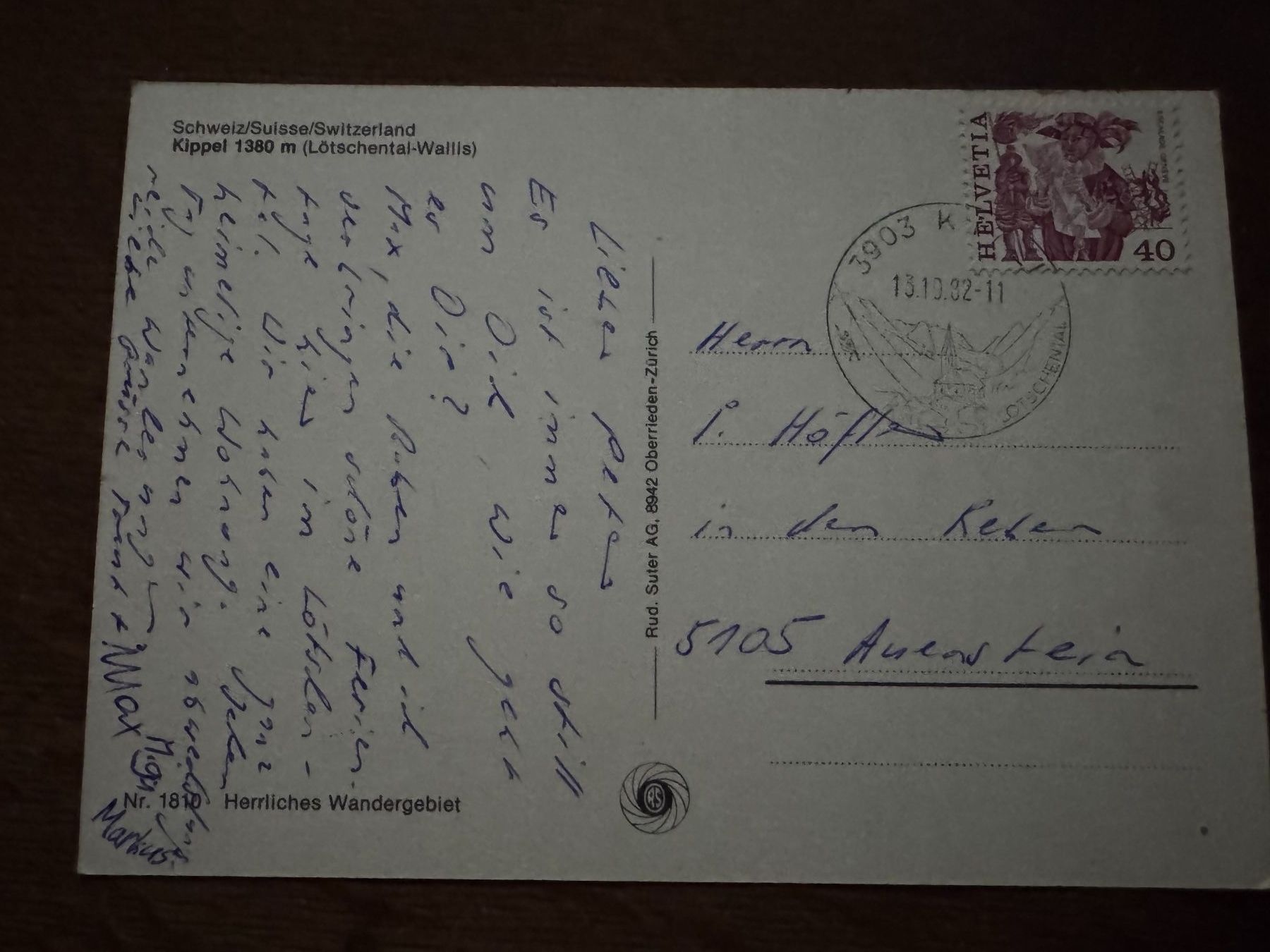 Cartoline postali: KIPPEL - im Lötschental - Ansichtskarte – Usato da Tegerfelden venduto da siebenmacky 1