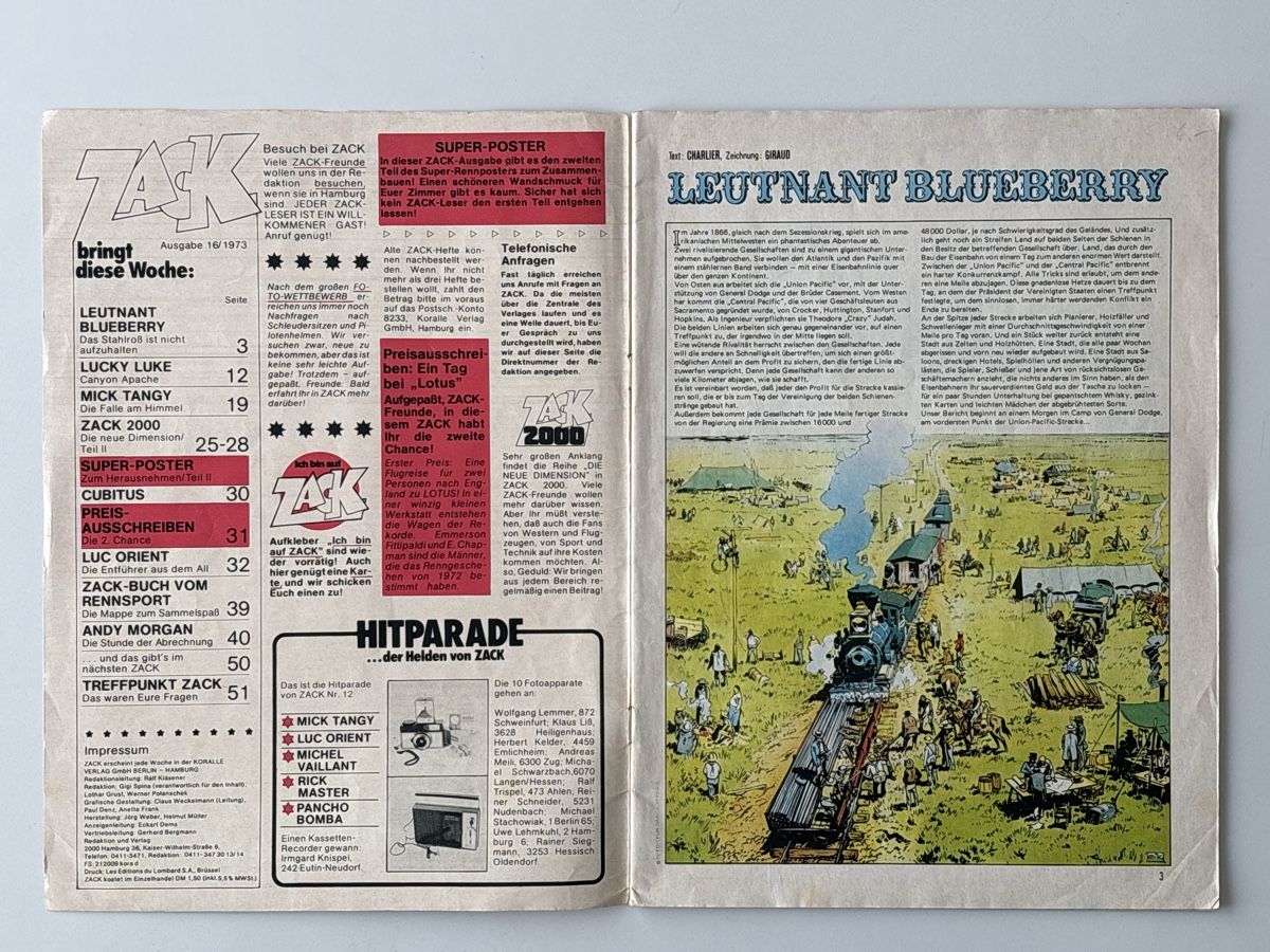 Fumetti: Zack, Ausgabe 16/1973 – Usato da Zürich venduto da Masaiti 1