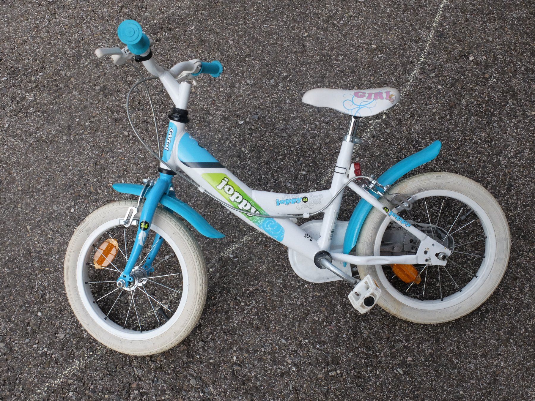 Biciclette: Vélo Joppy 14" turquoise torpédo + doubles freins – Usato da Les Breuleux venduto da malice_13 1