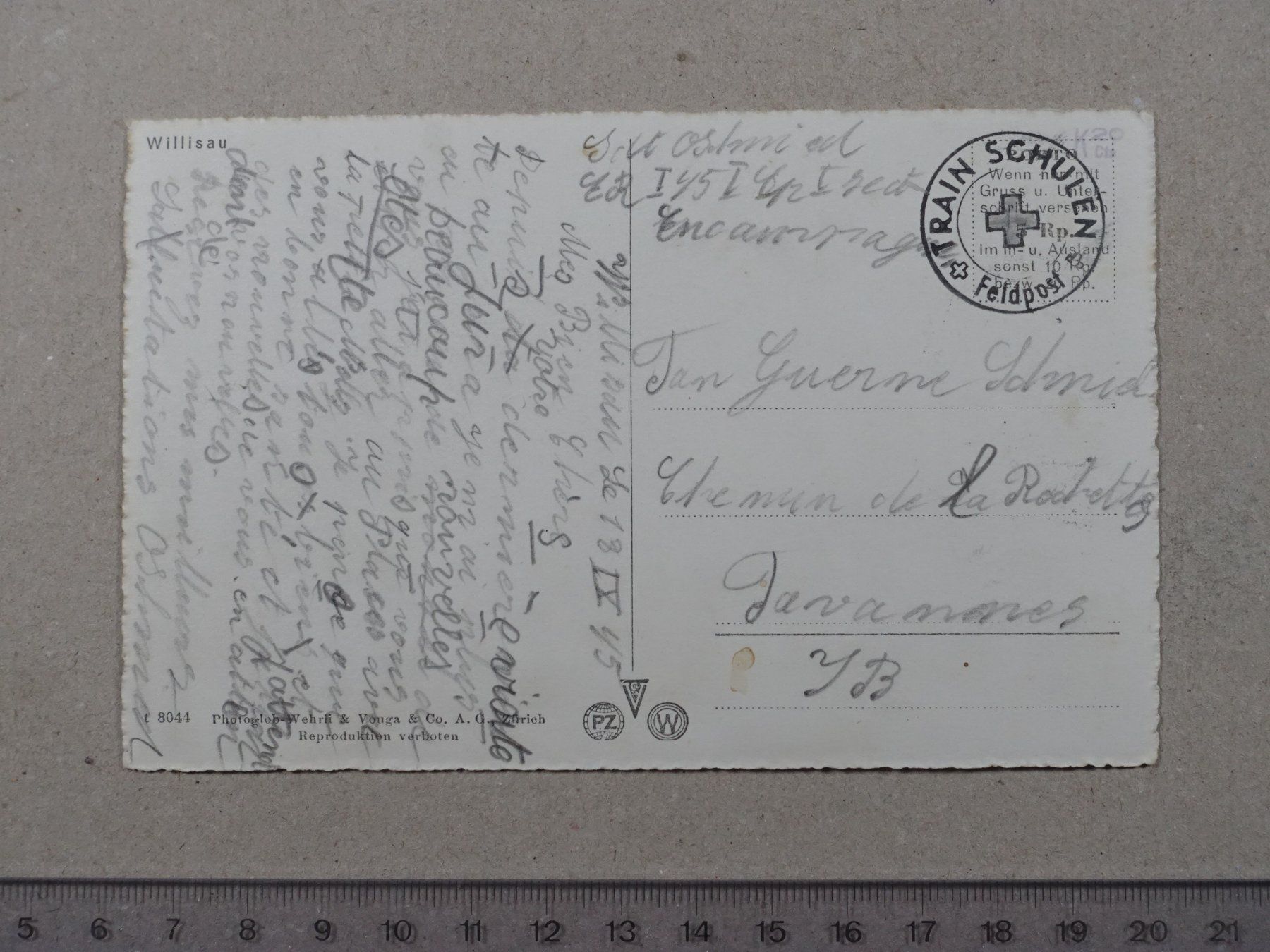 Cartes postales: Willisau, 1945, Feldpost Train Schulen – D'occasion à Lenzburg par fh1 1