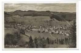 Mosnang (SG) Toggenburg - Dorfpartie - Kirche - Foto-AK 1935