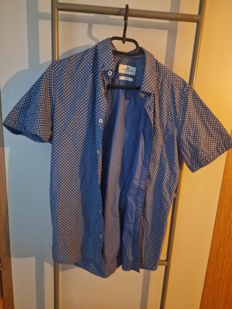 Kurzarm Hemd Tom Tailor blau gemustert Grösse M 2x gebraucht