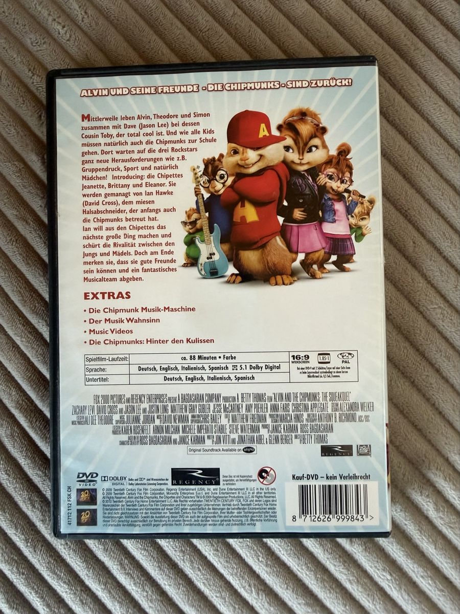 Tutti i DVDs: DVD Alvin und die Chipmunks 2 – Usato da Recherswil venduto da luca_v 1