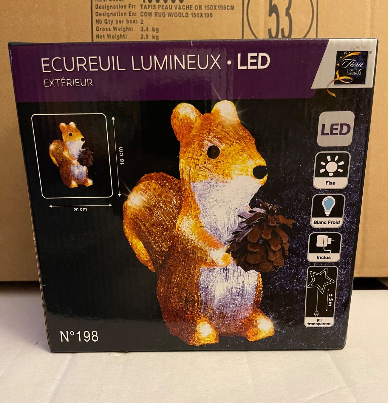 Tutte le decorazioni: AKTION  Beleuchtung süsses Eichhörnchen mit weissen LEDs – Nuovo e nell'imballaggio originale da Basel venduto da Seifehuesli 2