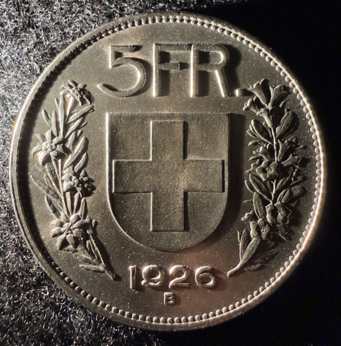 Tutti le monete: 5 Franken 1926 stgl TOP++ – Usato da Riedt b. Erlen venduto da kolibri91