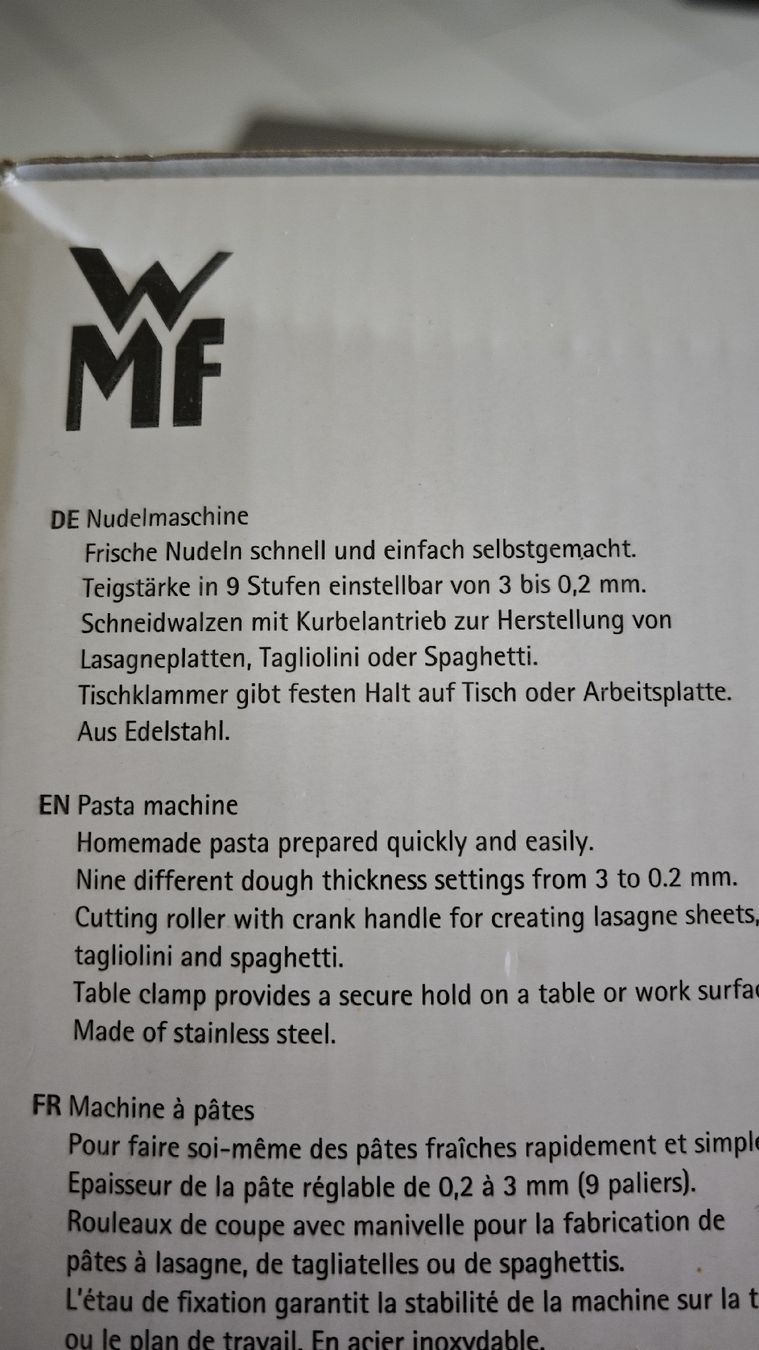 WMF Elettrodomestici da cucina: WMF Nudelmaschine  – Nuovo e nell'imballaggio originale da Eschen venduto da Ihmchen01 1