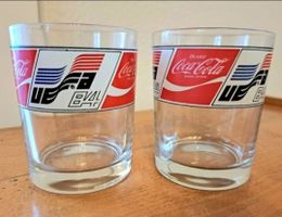 2 Verres Coca-Cola Vintage UEFA 1984