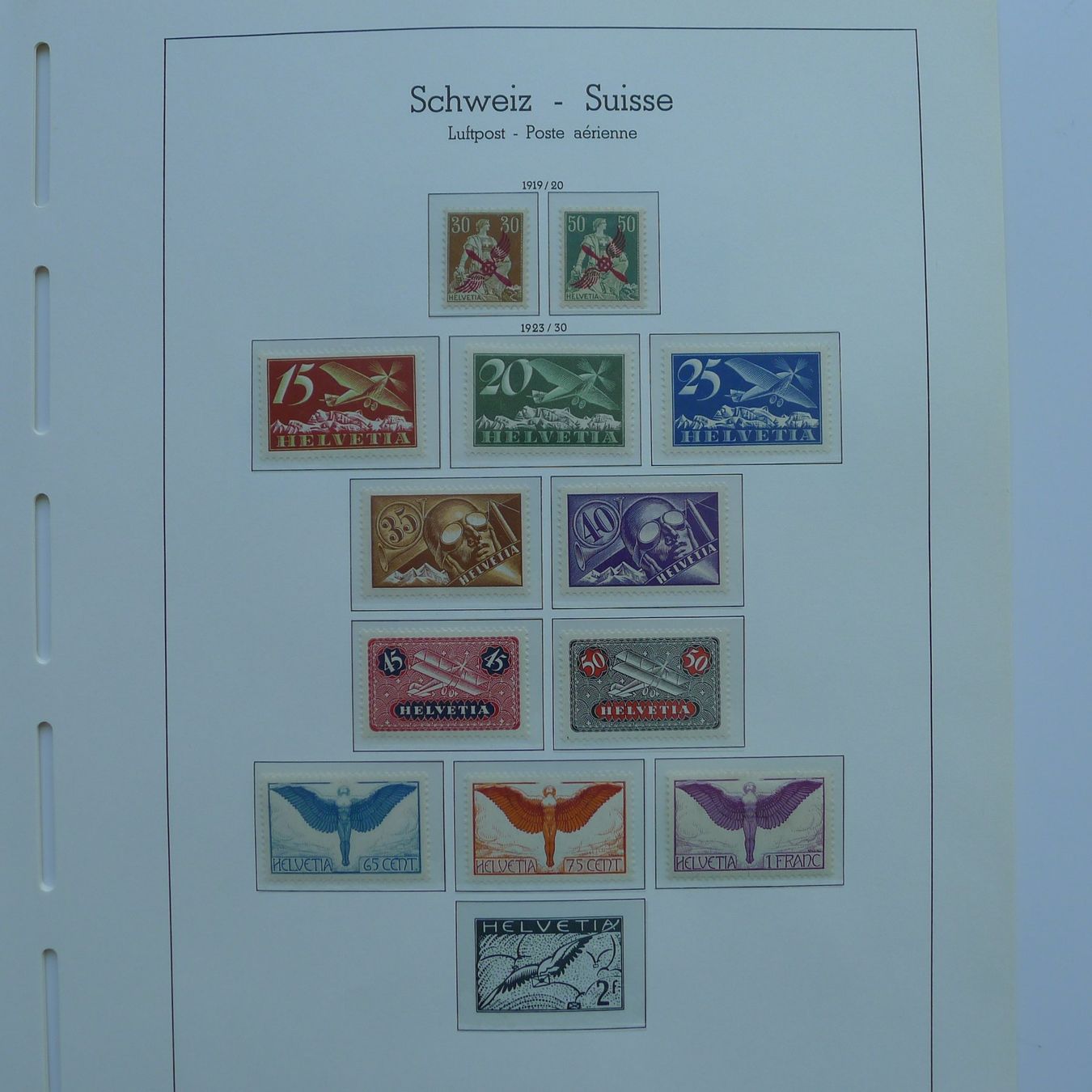 Tutti i francobolli: Sammlung Flugpost ab F1, meist postfrisch ** Kat: 1855.- – Usato da Ebikon venduto da SilvioFreund 1