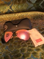 Ray-Ban Sonnenbrille pink verspiegelt mit Etui - RB3994