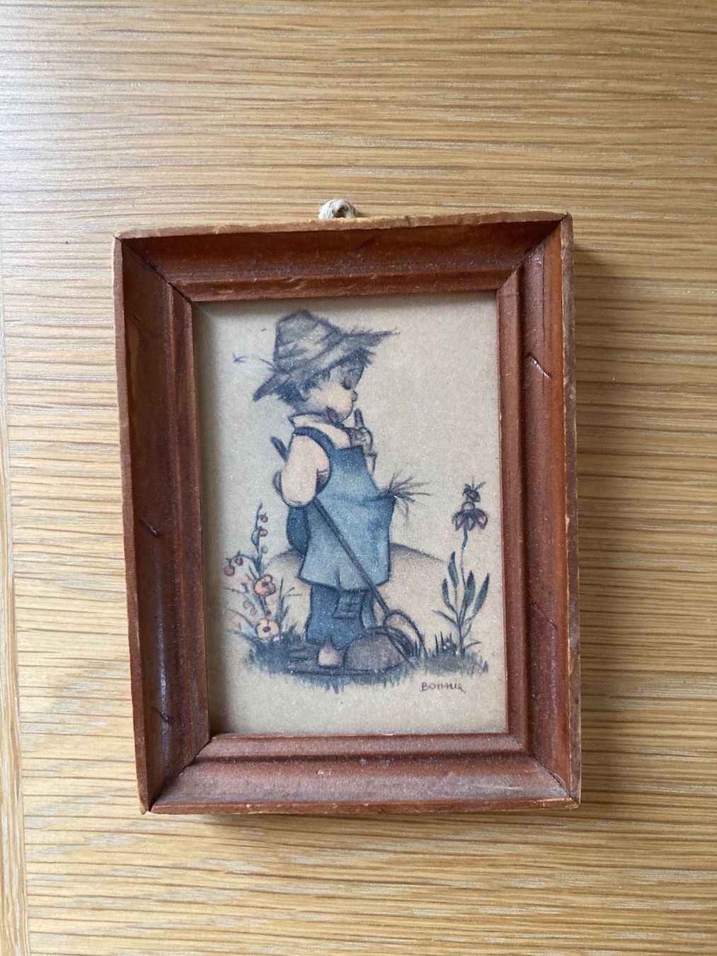 Dipinti: Petit tableau vintage, signé Bonnie – Usato da Confignon venduto da Gd8