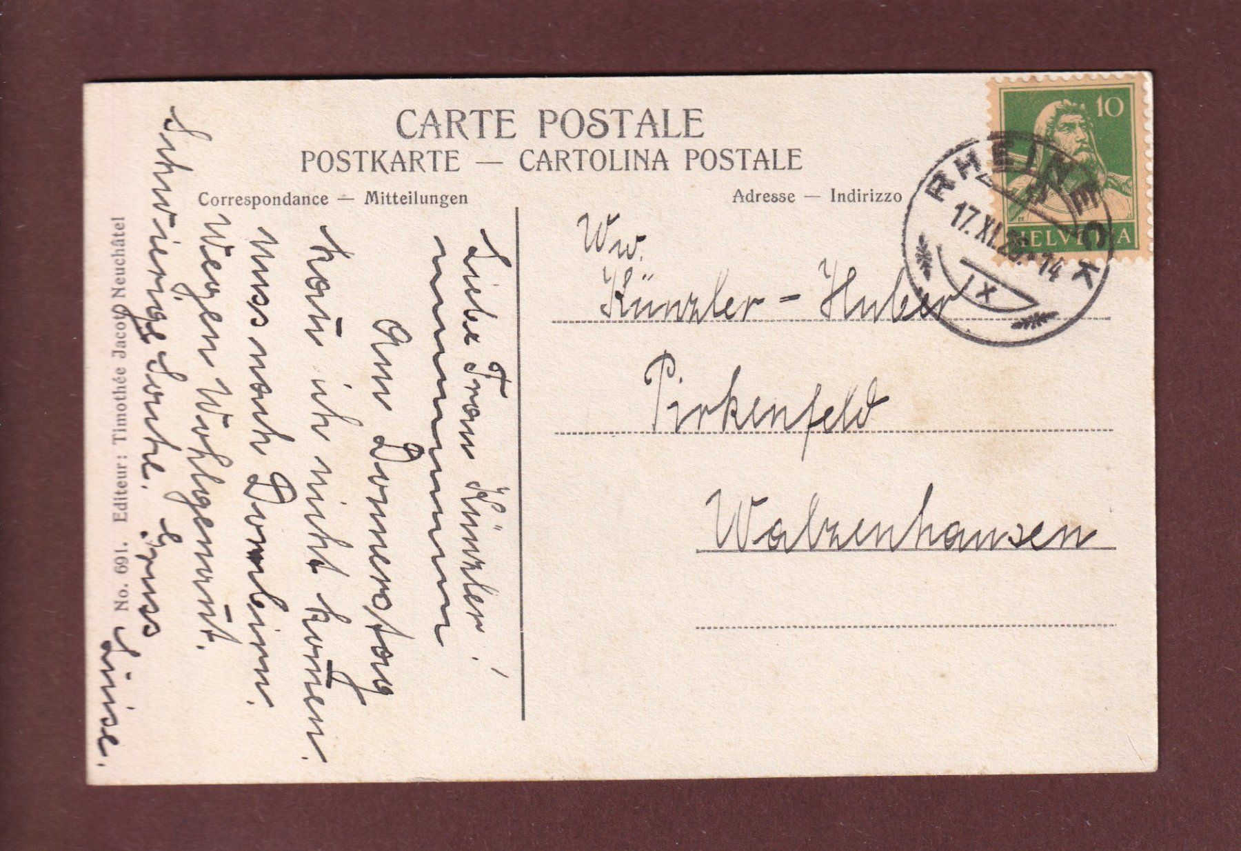 Cartoline postali: ST. GALLEN - Teilansicht - 1926 – Usato da Pully venduto da nicecards 1