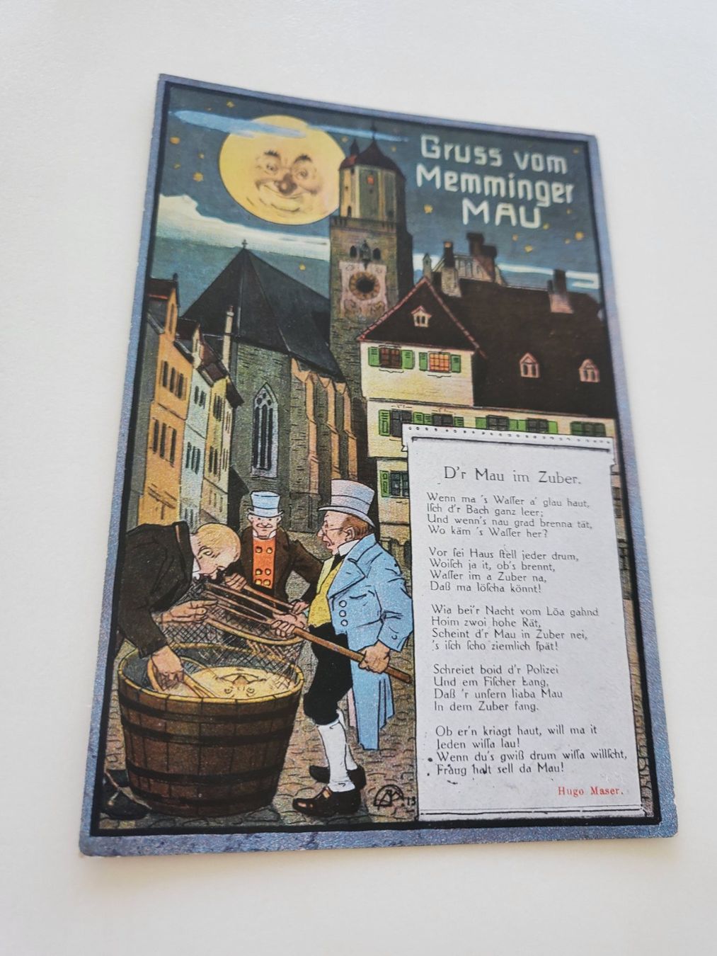 Cartoline postali: Ansichtskarte Gruss vom Memminger Mau  Deutsches Reich 1925 – Usato da Unterägeri venduto da 0alfa0
