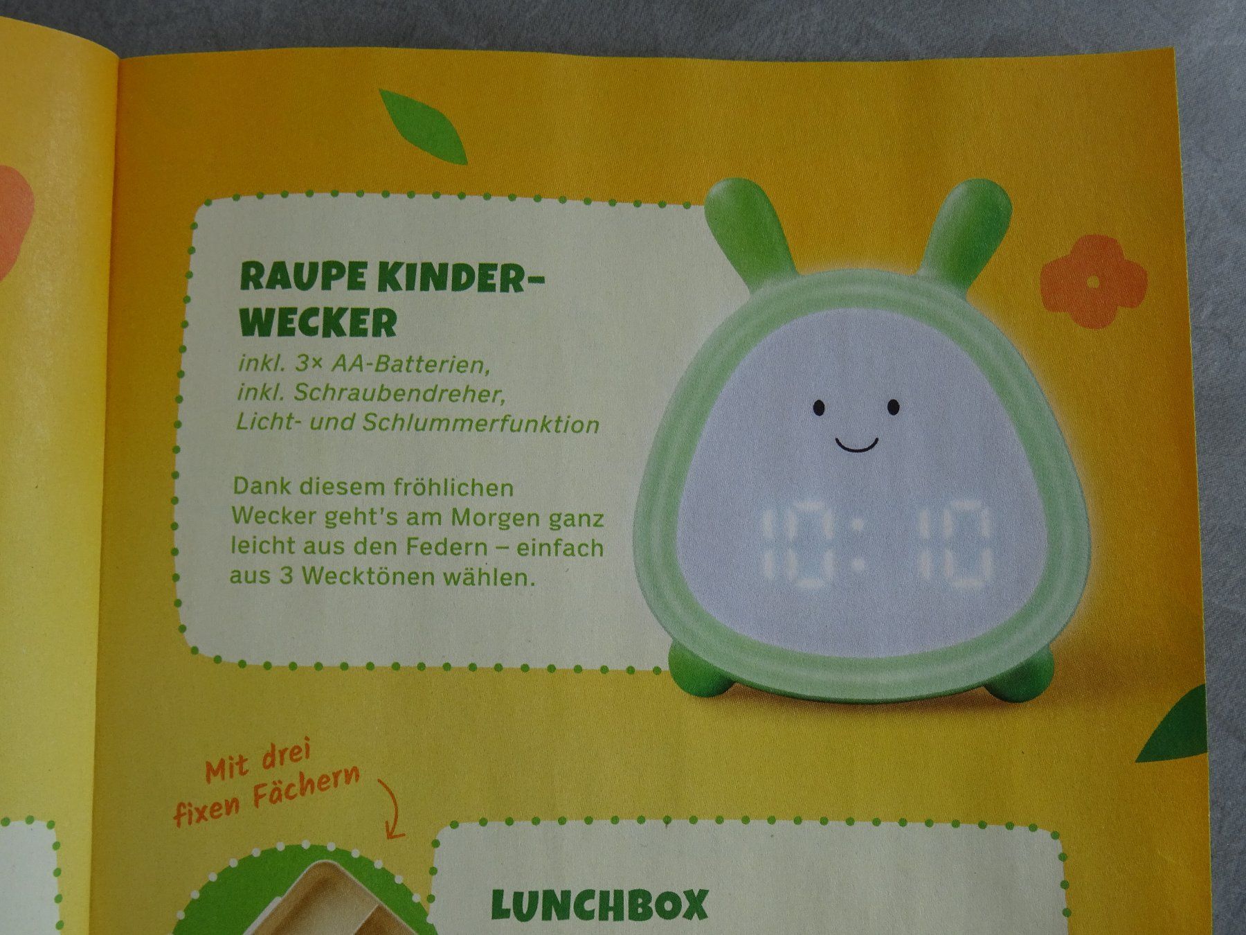 Coop Sveglie: Coop Ab in den Frühling Raupe Kinder Wecker – Nuovo e nell'imballaggio originale da Rothrist venduto da heinrich1966 6