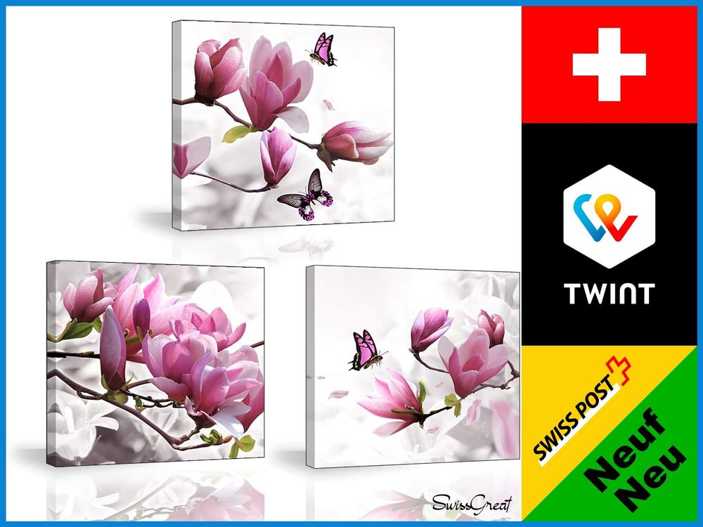 Bilder Leinwand Blumen Orchidee auf Holzrahmen - Wandbilder | Kaufen