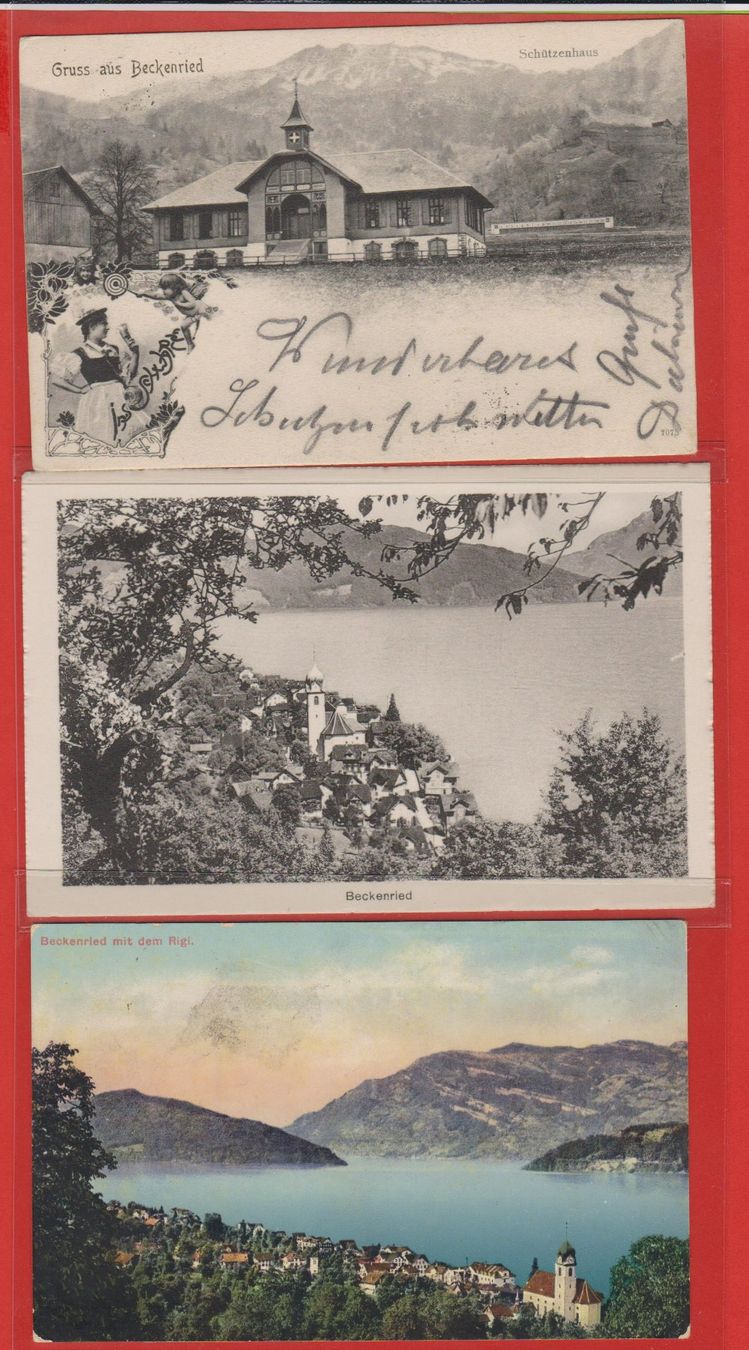 Cartoline postali: Beckenried  -  12 alte Ansichtskarten ab 1902 – Usato da Vitznau venduto da Ropaku 2