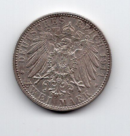 Tutti le monete: (683) Bayern, 2 Mark 1911, vz – Usato da Rüthi (Rheintal) venduto da erdnuessli1