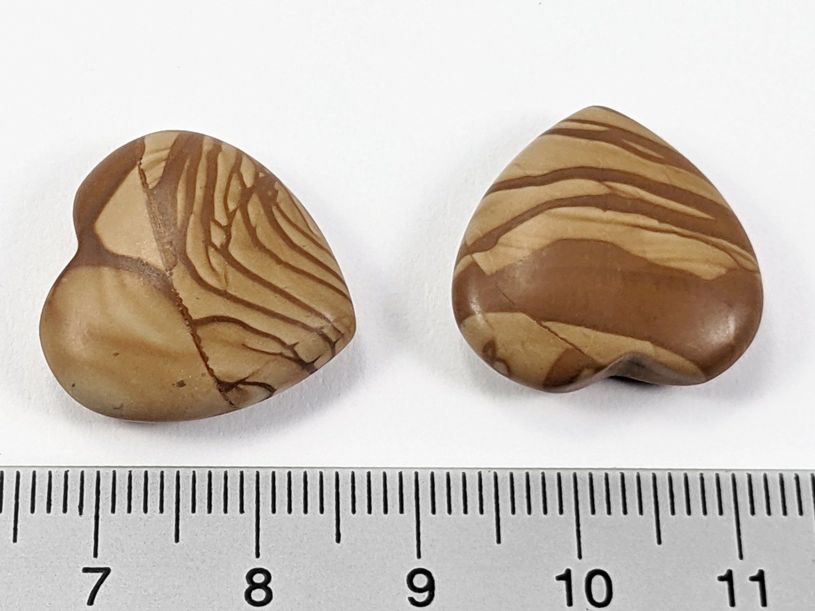 Minerali & Pietre curative: Landschaftsjaspis Herz 20mm, 2Stk. – Nuovo e nell'imballaggio originale da Meilen venduto da StoneGarden 1
