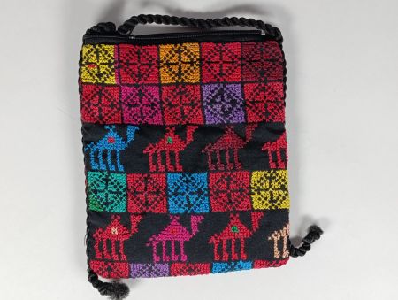 Sac à bandoulière motif chameau avec poche velcro