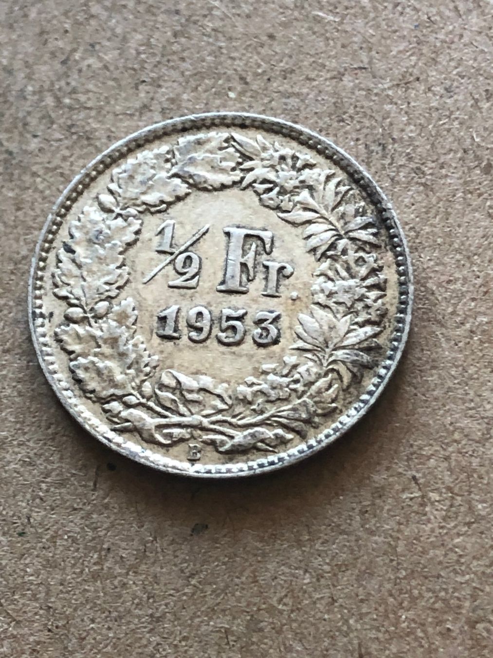 Alle Münzen: 50 Rp. 1953 – Gebraucht aus Schötz von Odpa