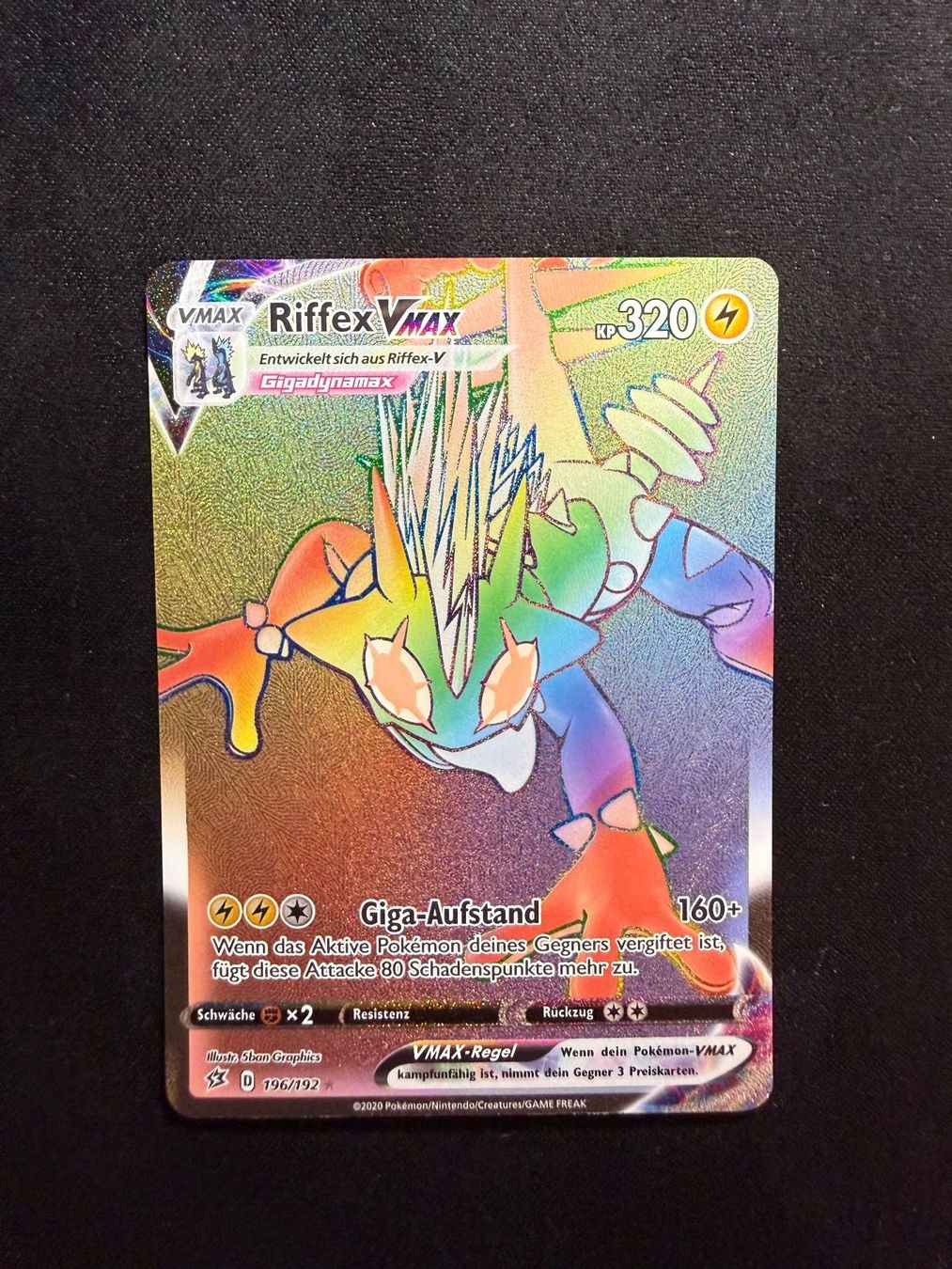 Pokémon Carte collezionabili: Pokemon Riffex VMAX 196/192 DE – Usato da Buchs SG venduto da Rheintalseller