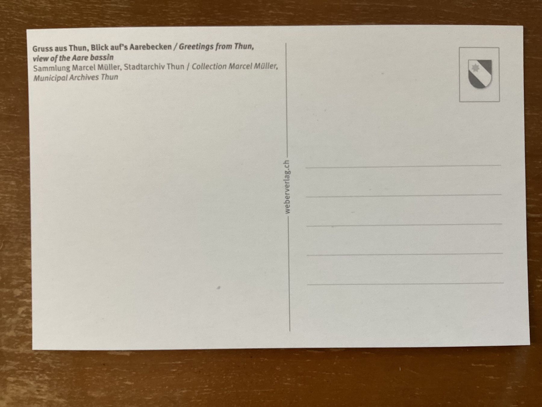 Cartoline postali: AK Gruss aus Thun. Reprint – Nuovo (secondo la descrizione) da Zürich venduto da Tolima194 1
