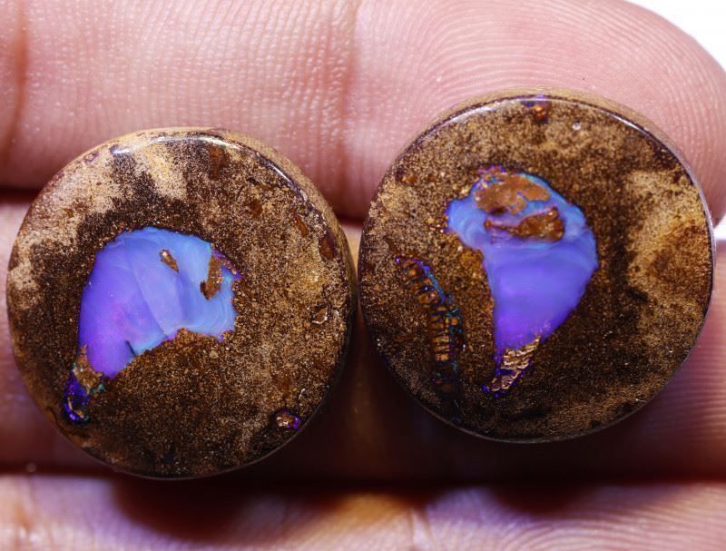 Edelsteine: Australischer Boulder Opal Paar 43.00Cts – Neu (gemäss Beschreibung) aus Bern von Grindelwaldaus 1