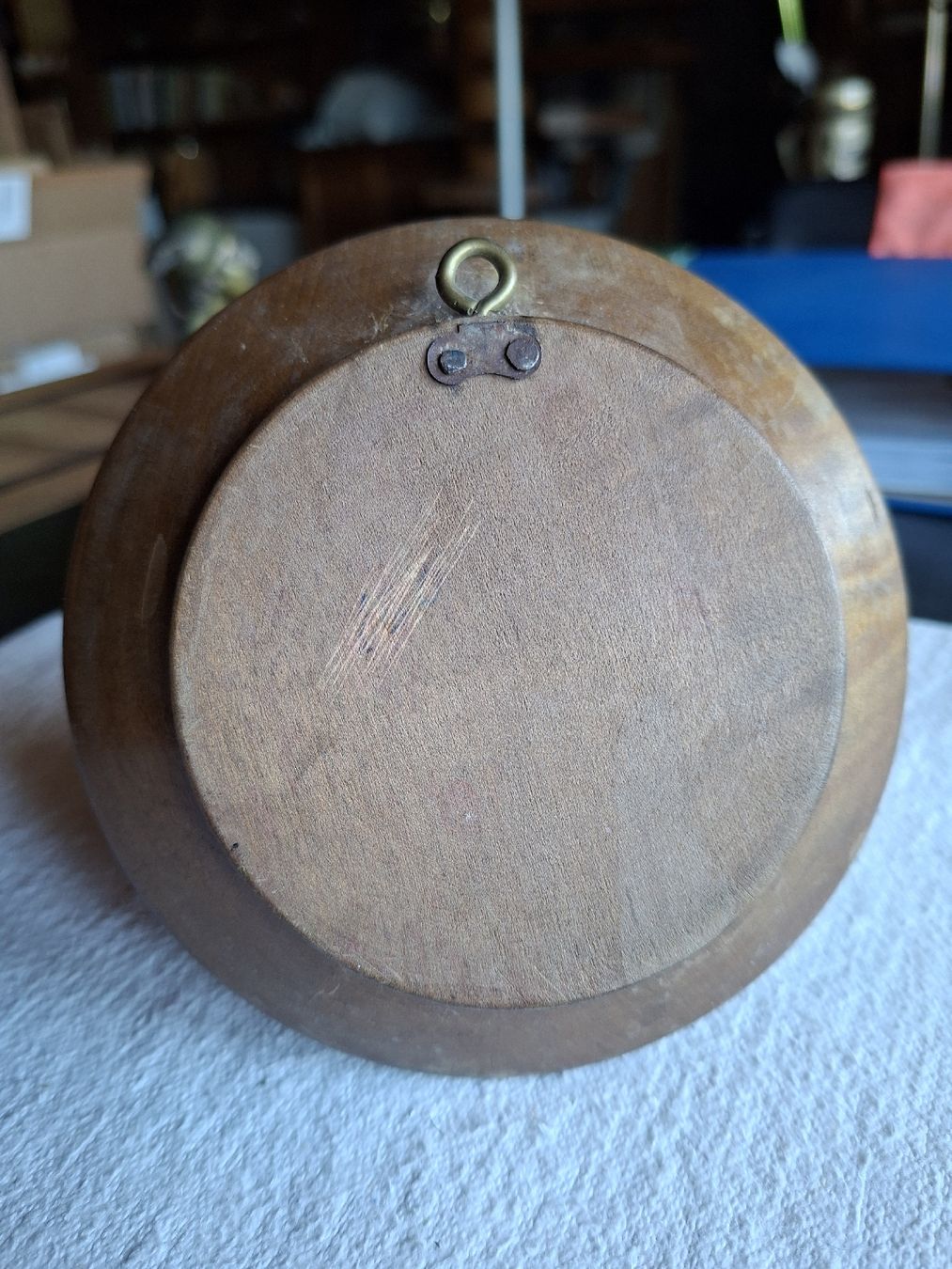 Teller: Holzbild mit Berglandschaft und See, handgeschnitzt – Gebraucht aus Lohn-Ammannsegg von schwerti53 1