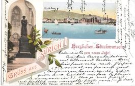 Gruss aus Zürich, Neujahr, 1902