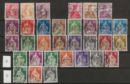1907-1940 : alle Ausgaben " Helvetia" - KP 1128.--