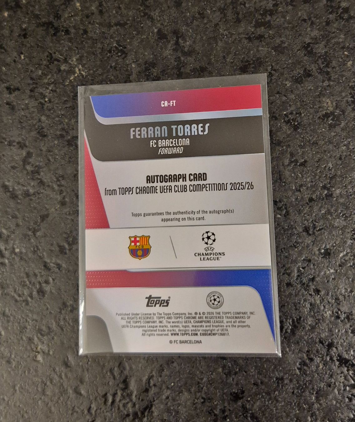 Topps Sammelbilder & Trading cards: Ferran Torres /150 Autogramm - Barcelona - Topps – Neu (gemäss Beschreibung) aus Burg AG von Danoe 1