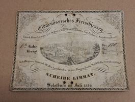 Eidg. Freischiessen Solothurn 1840 Ehrengabe Silber Becher