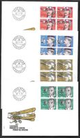4 FDC 582 - 585 Serie Viererblöcke ET Bern 27.1.1977